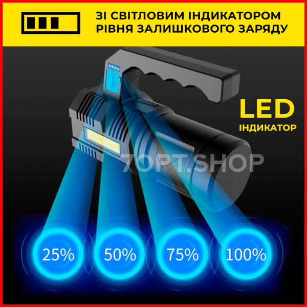 Портативний водостійкий ліхтар Multi Function з USB-зарядкою
