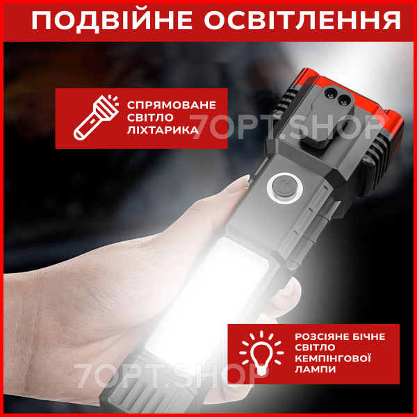 Набір міні акумуляторна електропила + ручний ліхтар Quantum QM-FL1034 Hummer