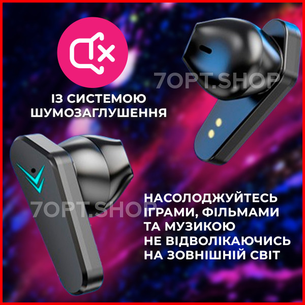 Бездротові ігрові навушники X15 із зарядним кейсом та підсвічуванням