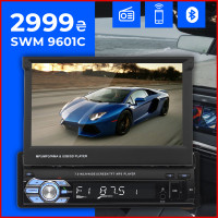 Мультимедійна автомагнітола ANDROID SWM 9601C 7" 1 DIN MP5 з висувним екраном