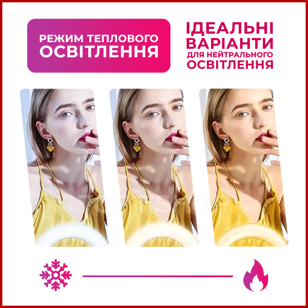 Блогерский набор: Штатив 2м + LED кільцева лампа RGB SP10 на USB, 26 см.