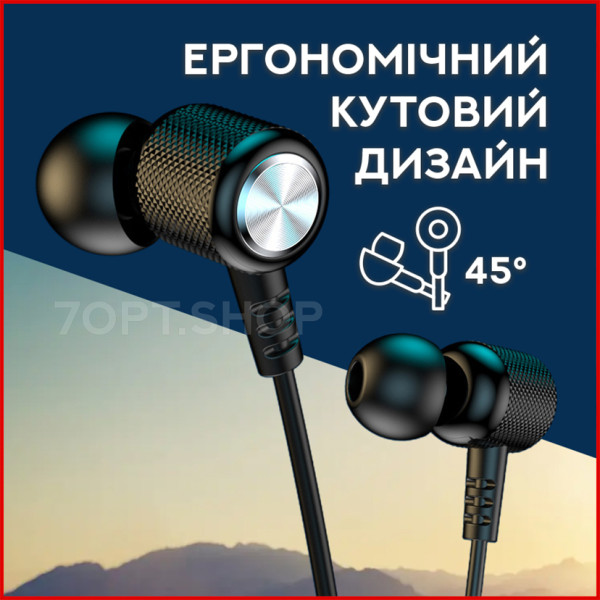 Магнітні вакуумні навушники AZ-35A-BT з Bluetooth та мікрофоном